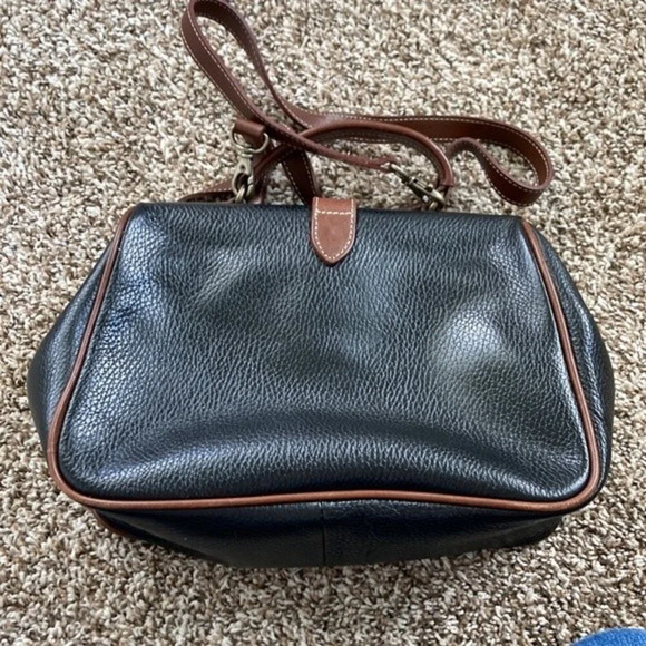 Vintage Talbots Black Brown Crossbody Bag - Picture 9 of 16